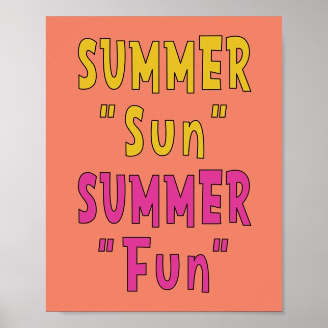 Poster Summer Sun Summer (Frente)