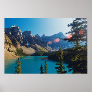 Poster Summer Sunset Moraine Lake, Canada
