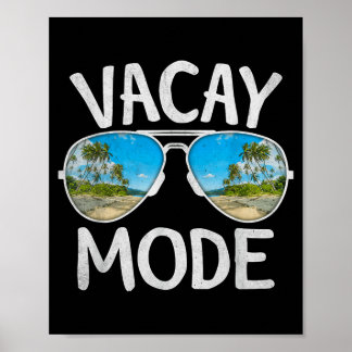 Poster Summer Vacation Sunglasses Palm Tree Beach Vacay