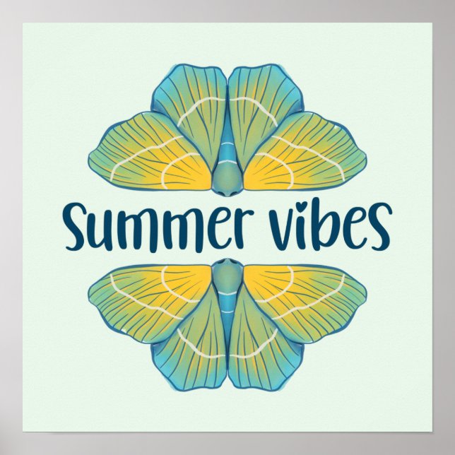 Poster Summer Vibes Butterfly (Frente)