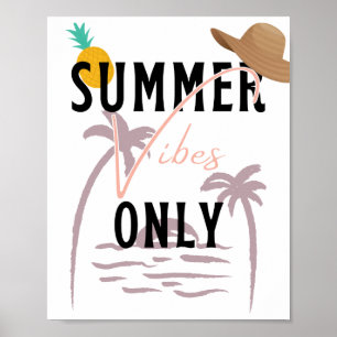 Poster Summer Vibes Only Beach