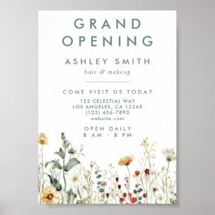 Poster Summer Wildflower Field Grand Open