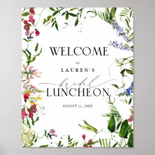 Poster Summer Wildflower Floral Bridal Lunchee Boas-vinda