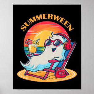 Poster SummerEntre Cute Spooky Summer Ghost Halloween Lov
