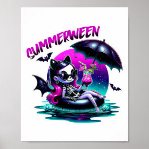 Poster Summerentre Ghost Summer Halloween Vibls Girls Wom