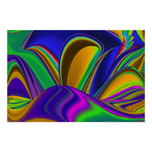 Póster Summerrainbow, Abstrato 3D Rainbowart