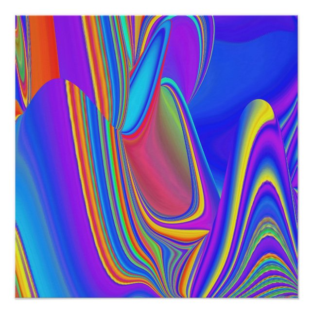 Póster Summersense, Abstrato 3D Rainbowart (Frente)