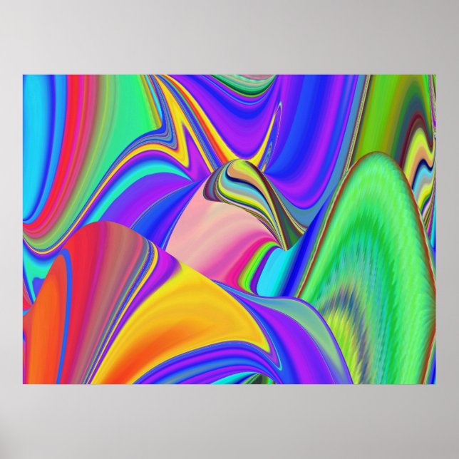 Poster Summersense, Abstrato 3D Rainbowart (Frente)