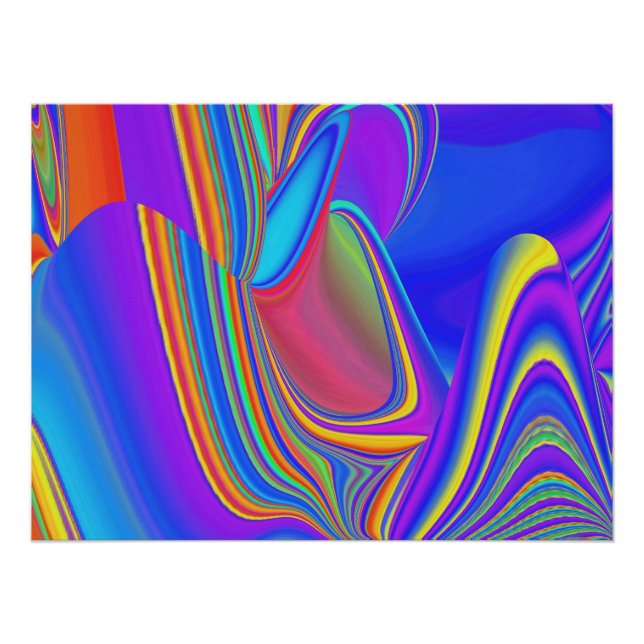 Póster Summersense, Abstrato 3D Rainbowart (Frente)