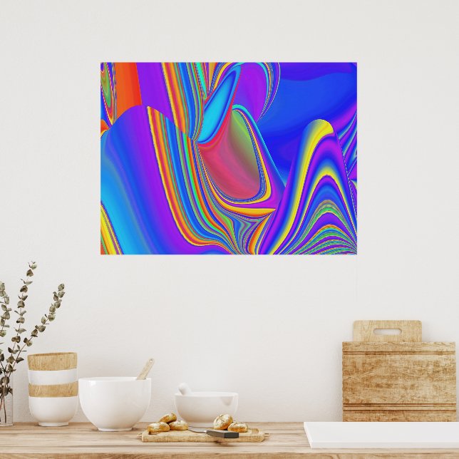 Poster Summersense, Abstrato 3D Rainbowart (Cozinha)
