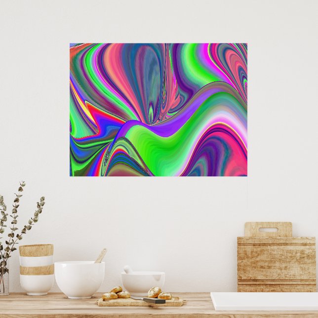 Poster Summersense, Abstrato 3D Rainbowart (Cozinha)