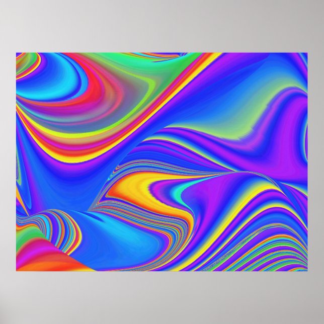 Poster Summersense, Abstrato 3D Rainbowart (Frente)