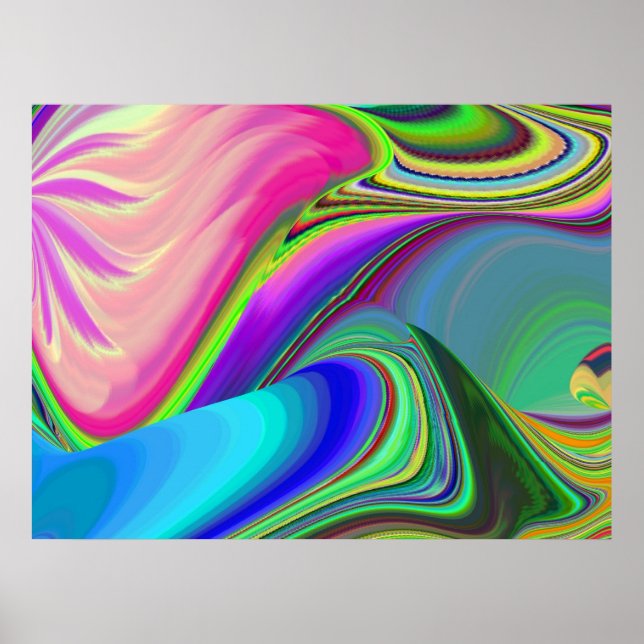 Poster Summersense, Abstrato 3D Rainbowart (Frente)