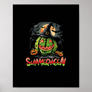 Poster Summerween Vibes Sweet IceCream Watermelon Verão