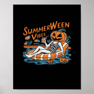 Poster Summerwin Vibes Para Verão Estranho, Presente De H