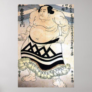 Póster Sumo-lutador japonês