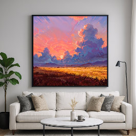 Poster Sun Cast - Painterscape Style