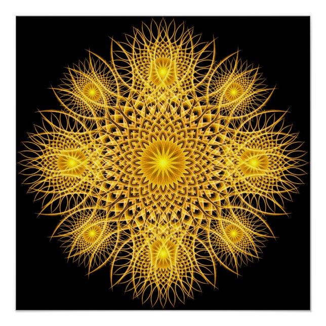 Póster Sun Flake Mandala (Frente)