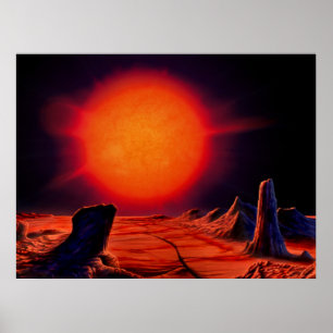 Poster Sun gigante vermelho