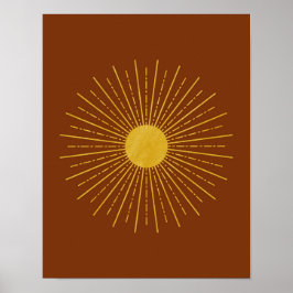 Poster Sun Poster, Sun Art Impressão, Sun Wall Art, Sun I