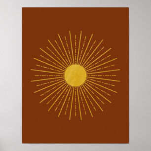 Poster Sun Poster, Sun Art Impressão, Sun Wall Art, Sun I