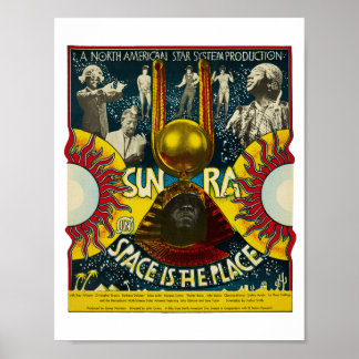 Poster Sun Ra Space é o lugar onde Jazz Vintage
