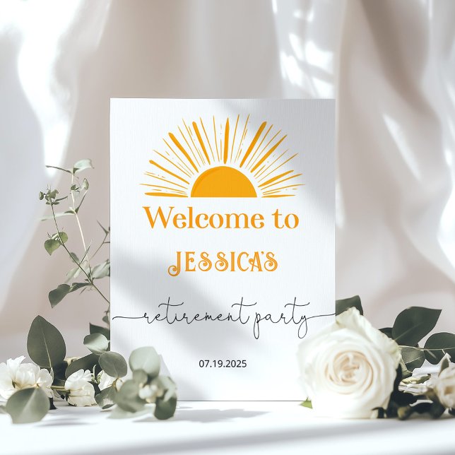 Poster Sun Retirement party Welcome (Criador carregado)