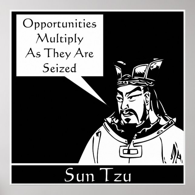 Póster Sun Tzu - Estratégista Militar Chinês (Frente)