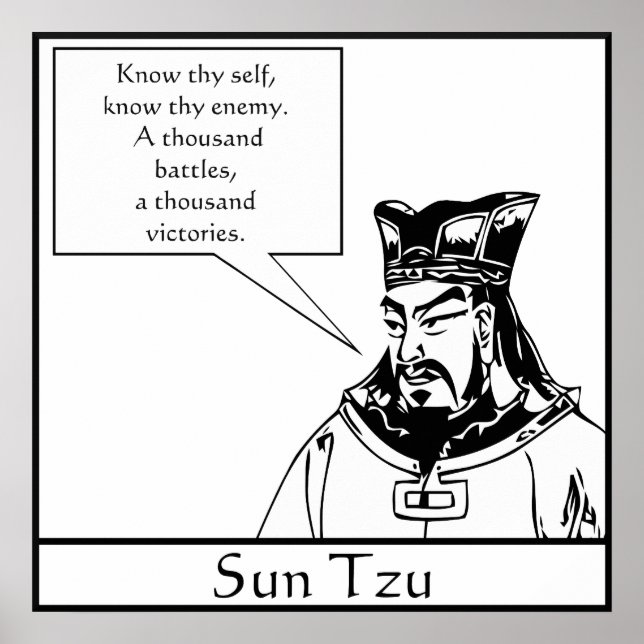 Póster Sun Tzu - Estratégista Militar Chinês (Frente)
