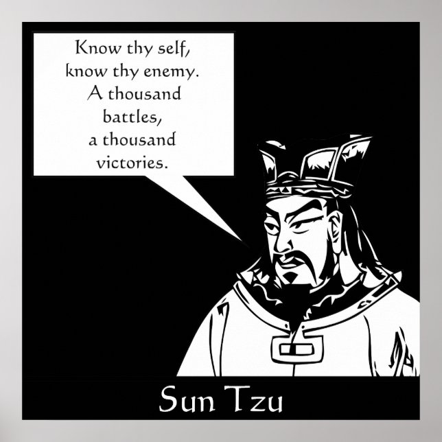 Poster Sun Tzu - Estratégista Militar Chinês (Frente)