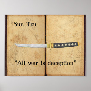 Póster Sun Tzu - toda a guerra é decepção