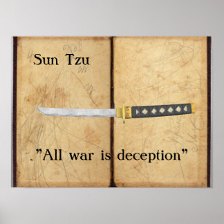 Póster Sun Tzu - Toda a guerra é o engano