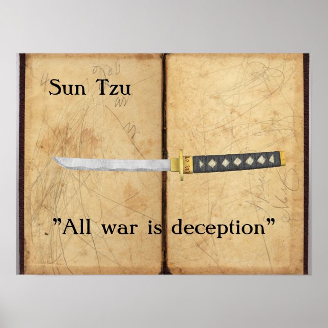 Póster Sun Tzu - Toda a guerra é o engano (Frente)