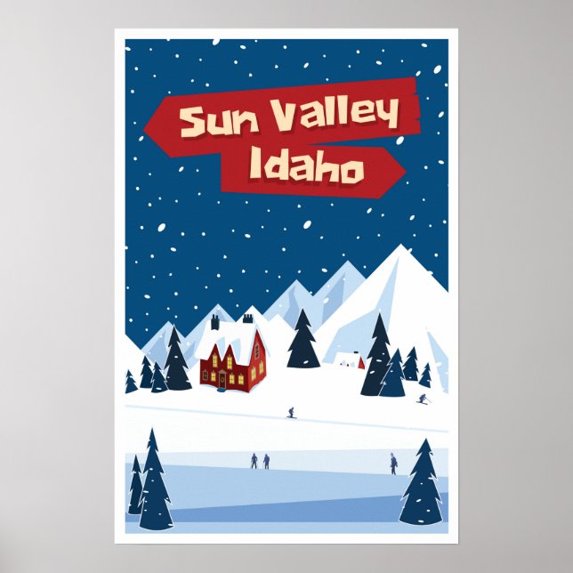 Poster Sun Valley, Idaho, Ski (Frente)