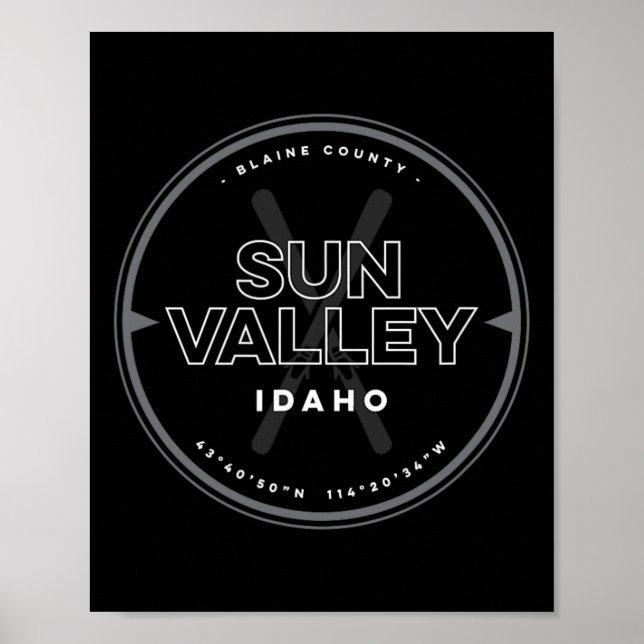 Poster Sun Valley Idaho Ski (Frente)