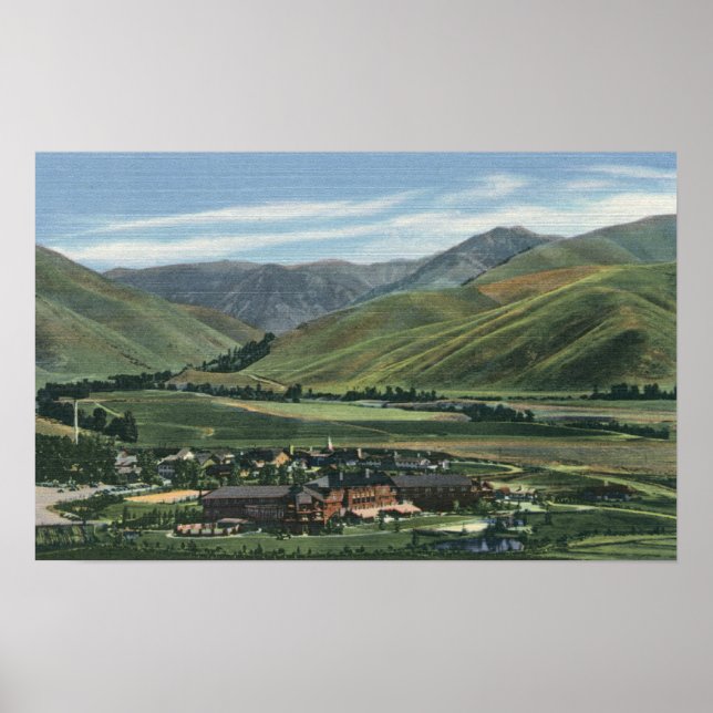 Póster Sun Valley, IDSummer Cena do Sun Valley Lodge (Frente)