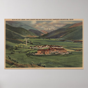Poster Sun Valley, IDView of Sun Valley Lodge