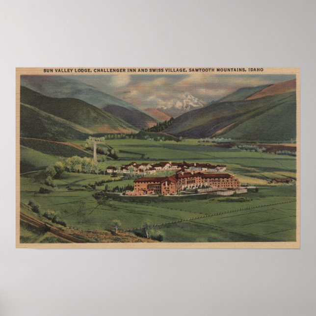 Poster Sun Valley, IDView of Sun Valley Lodge (Frente)