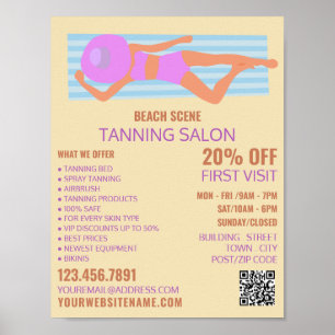 Poster Sunbather, Tanning Salon Advertising