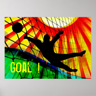 Poster Sunburst e Net Soccer Goalie