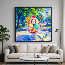 Sundae No Parque - Estilo Impressionista Pastel