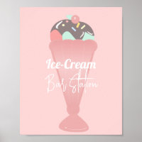 Sundae Sorvete Party Sign