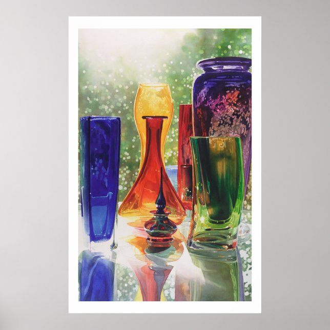 Póster "Sundance" Art Glass Watercolor Painting (Frente)