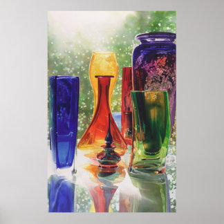 Póster "Sundance" Art Glass Watercolor Painting