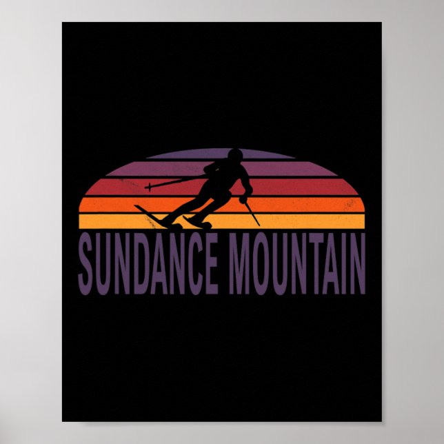 Poster Sundance Mountain Utah Usa Ski Resort Snowboard (Frente)