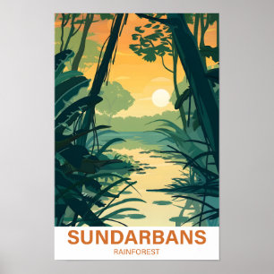 Poster Sundarbans RainForest India Viagem de Bangladesh