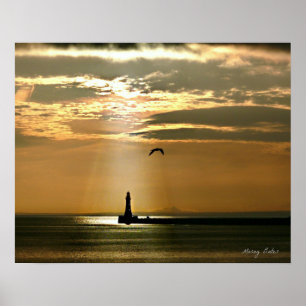 Póster Sunderland - Cais de Roker e Farol