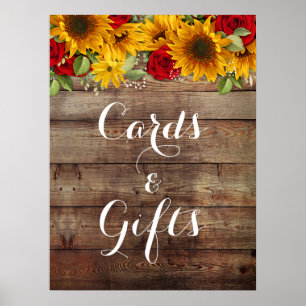 Poster Sunflower and Rosa Rustic Wedding