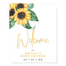 Sunflower Fall Chá de fraldas Bem-vindo