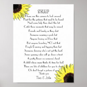 Póster Sunflower I Spy Snap Wedto Game